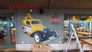 graffiti mural taxi peralada croaks